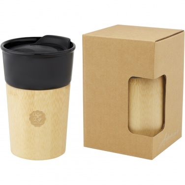 Logotrade promotional merchandise picture of: Pereira 320 ml porcelain mug with bamboo outer wall